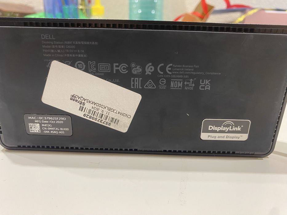 Dell D6000 Docking Station (USB-C) + 130W адаптер – отлично състояние