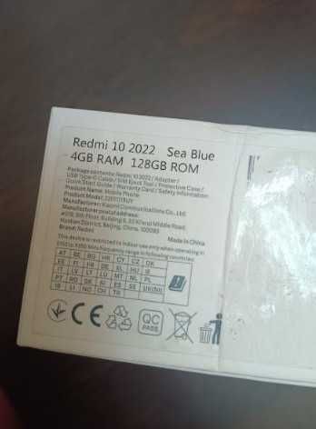 Смартфон Xiaomi Redmi 10 NFC 2022 4 GB 128 GB Sea Blue