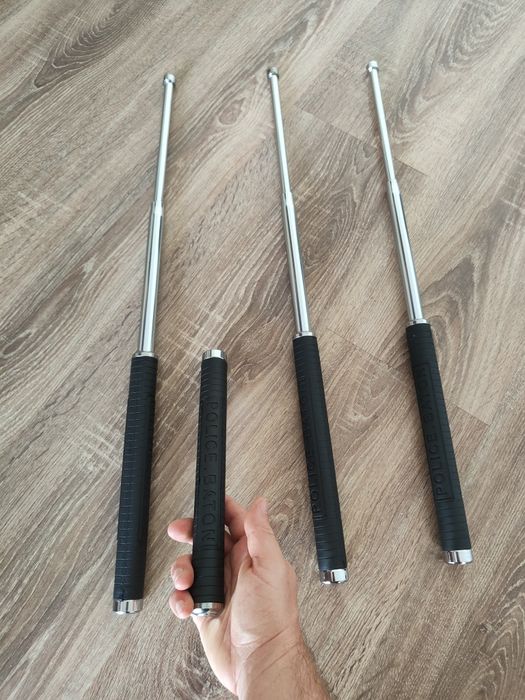 Baston telescopic, argintiu 60cm
