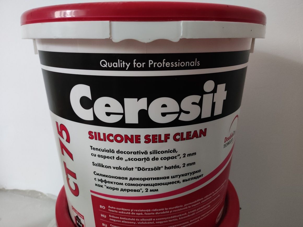 Vand ieftin 2x galeata - Tencuiala Decorativa siliconica CERESIT, 25kg