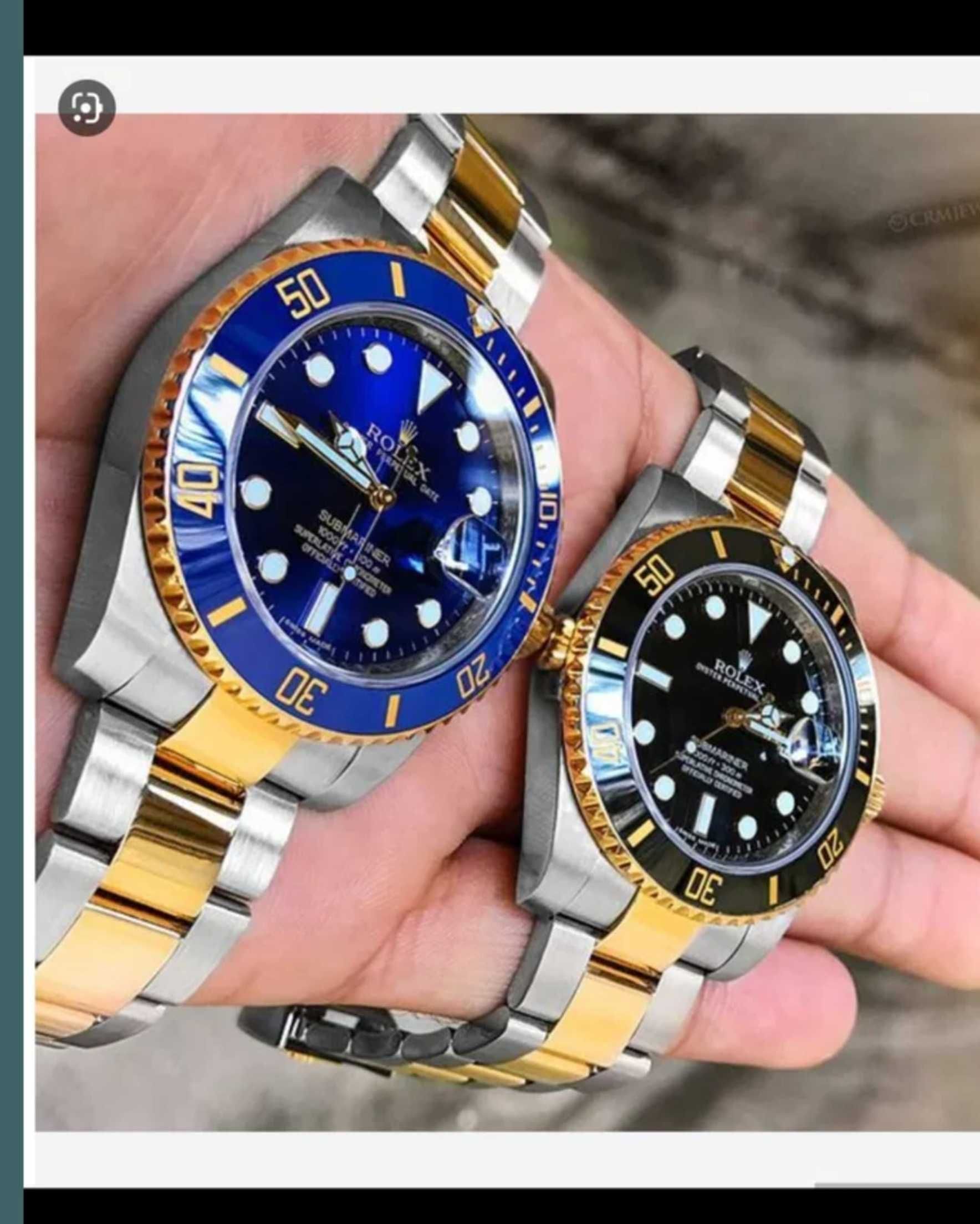 Ceas de lux Rolex Submariner Date - blue dial 41mm aur / otel + cutie