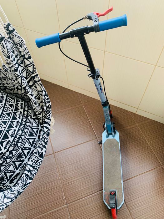 Trotinetă cu Suspensie şi Frână pe Ghidon Mid 5 Albastru Copii