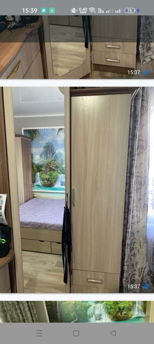Сп гарнитур: тахта , улговой шкаф, камод с зеркалом