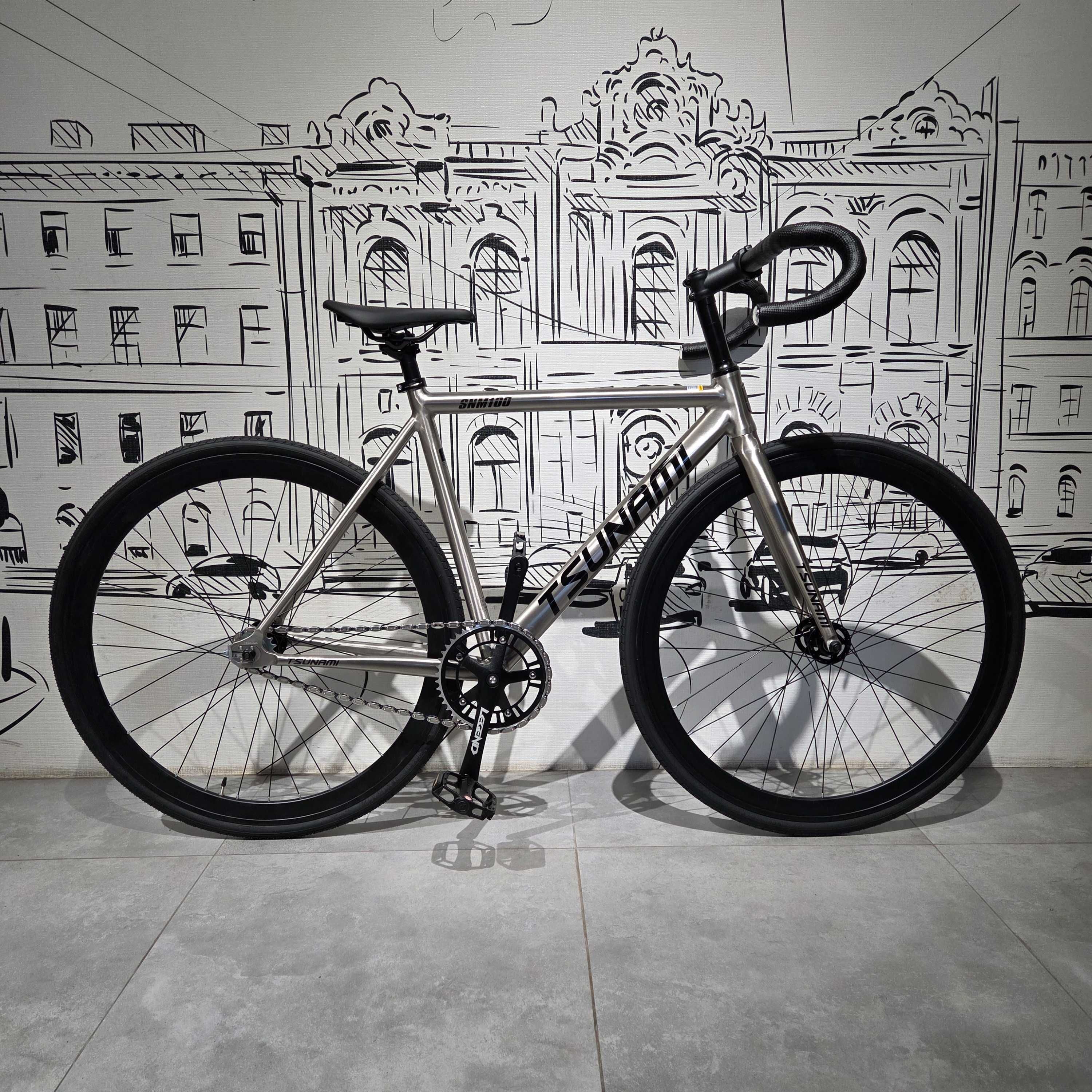 Велосипед "TSUNAMI" SNM100. FIX + Singlespeed 2в1. Фикс. Сингл. Цунами