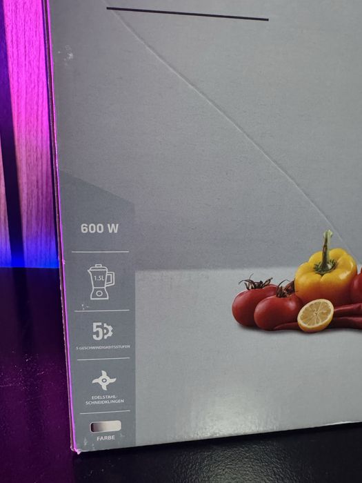 Blender electric Ambiano 600W, 5 viteze, 1.5L inox