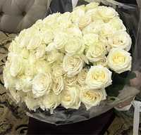 Белые розы 101 шт