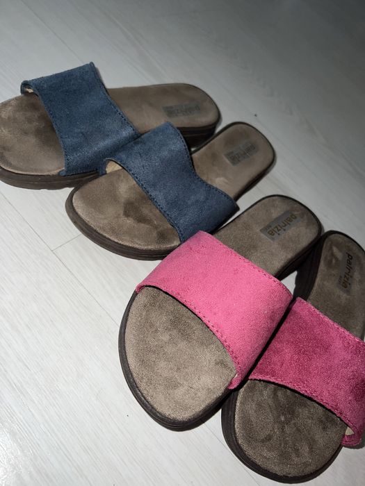 Papuci nr 35  roz si albastru