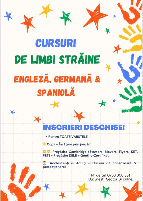 Cursuri de Limbi Straine - Engleza, Germana & Spaniola