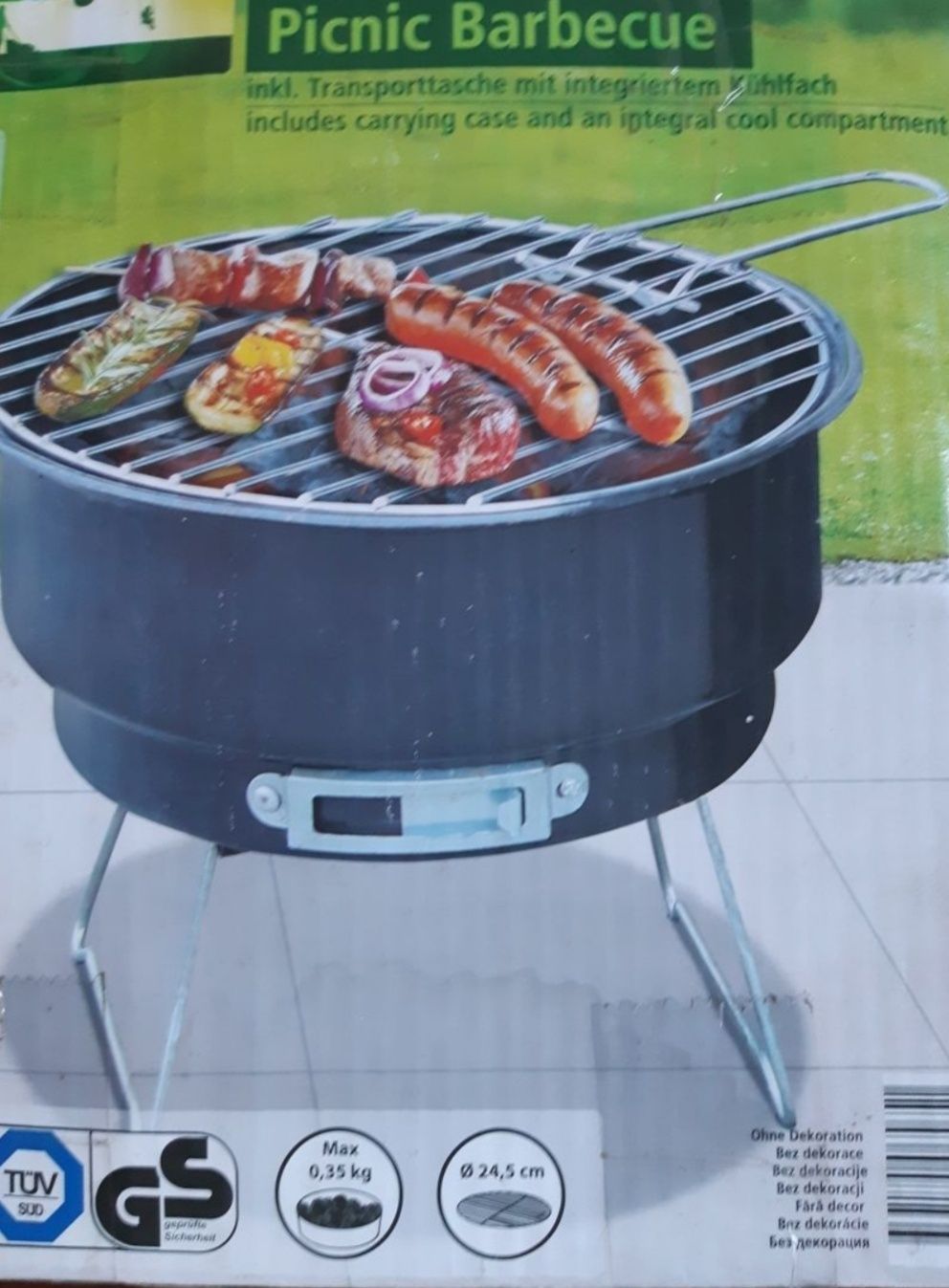 Picnic grill si pensulă siliconica accesoriu inox