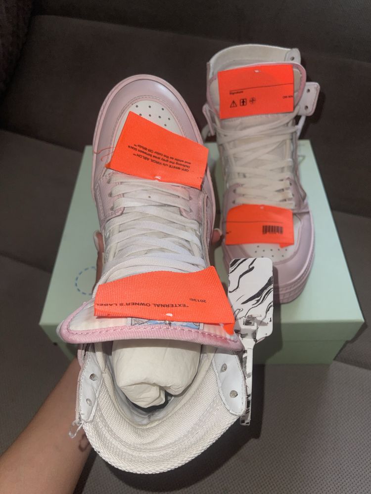 Off White Off Court High-Top Pink