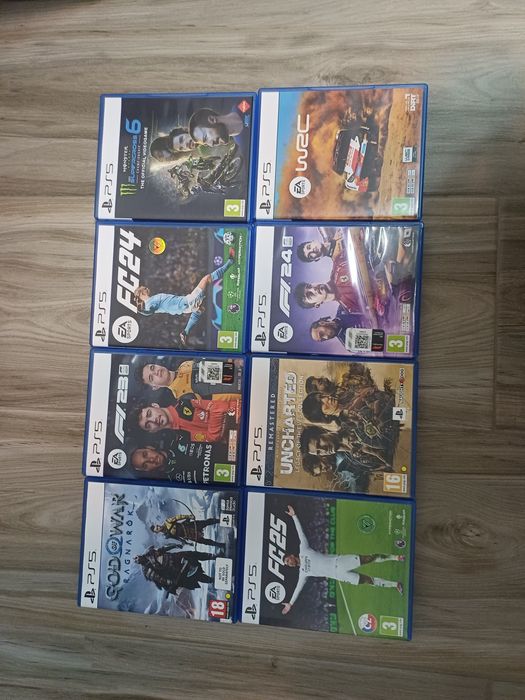 Playstation 5 cu 9 jocuri + volan+2 manete vând si separat
