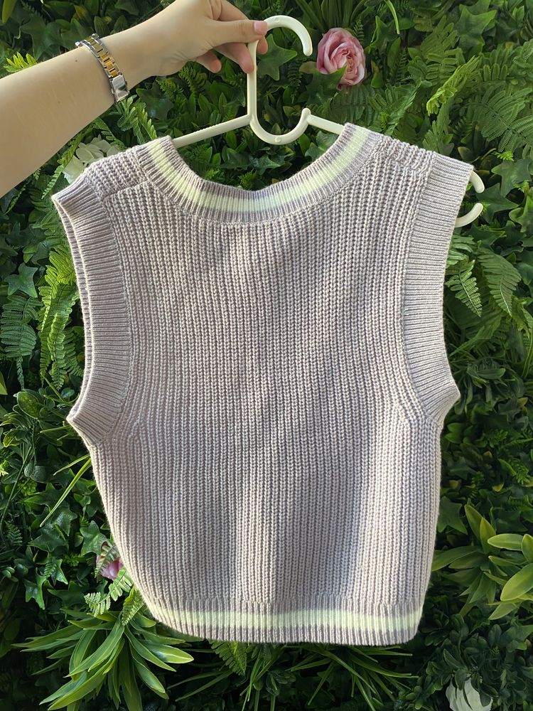 Плетена жилетка без ракави - H&M Divided