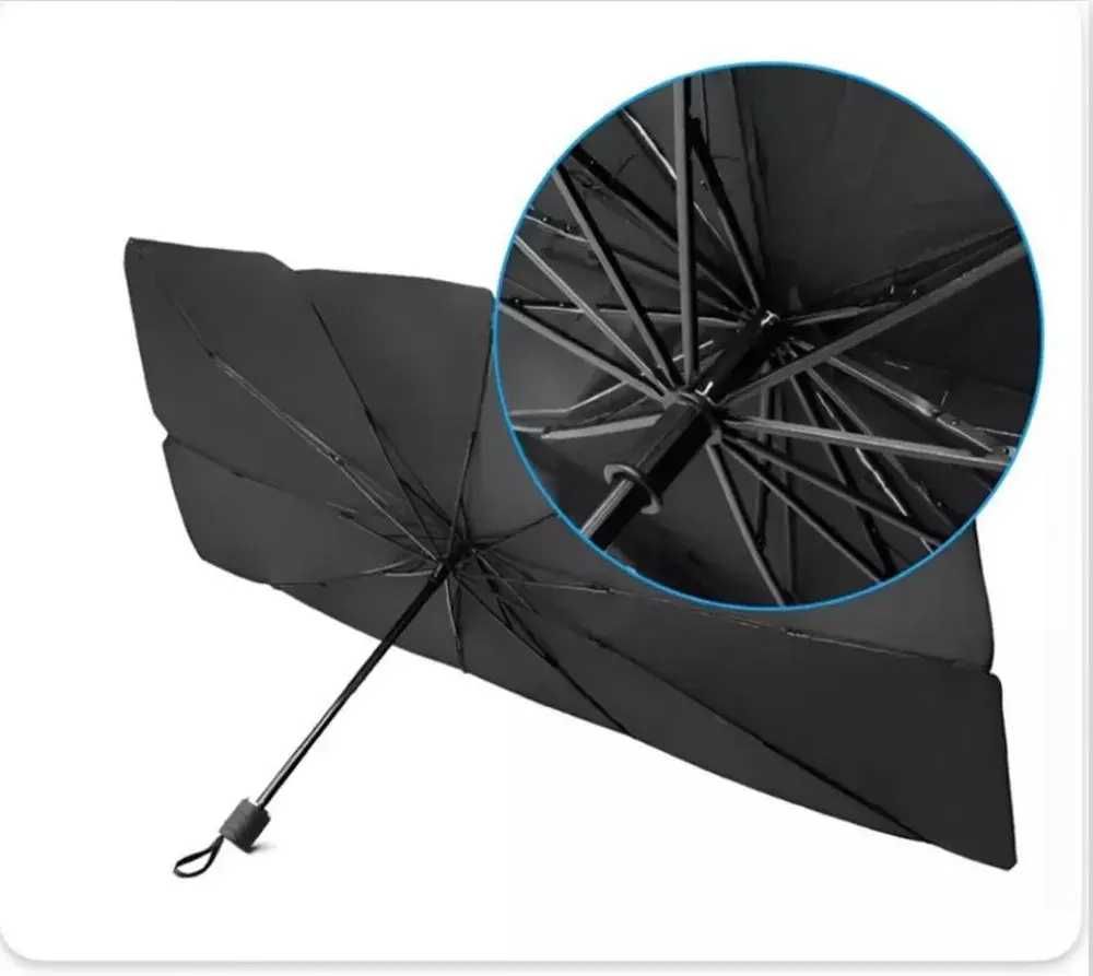Зонт солнцезащитный автомобильный в чехле для лобового стекла