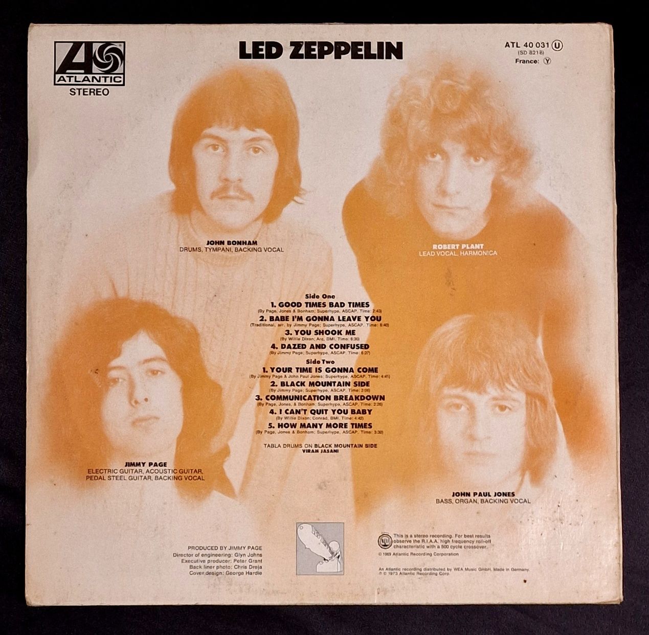 Vinyl vinil LED ZEPPELIN Led Zeppelin - Atlantic GER LP 1969