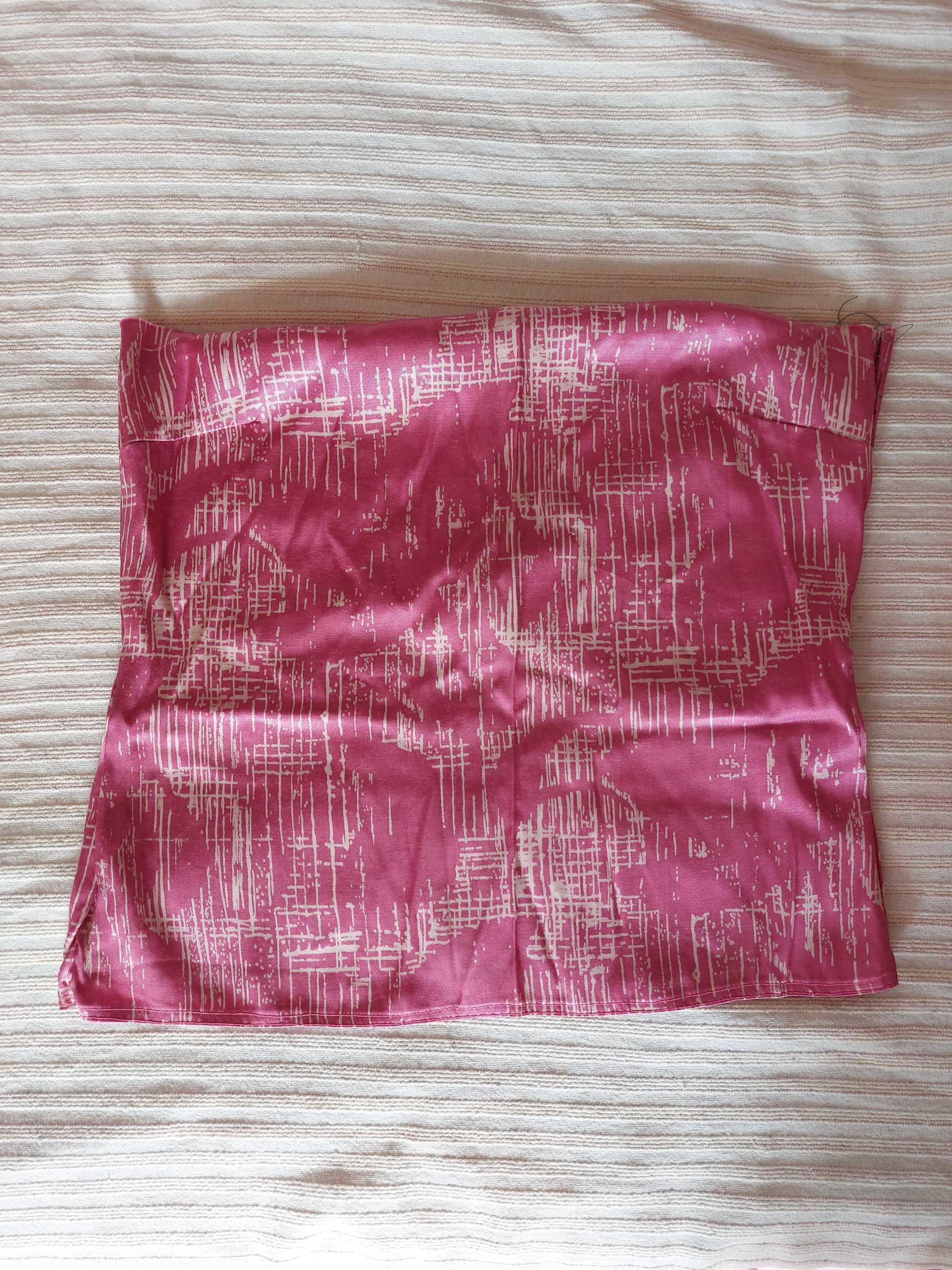 Top M fara mâneci senzual/fusta creion L/veste tricotate, nepurtate