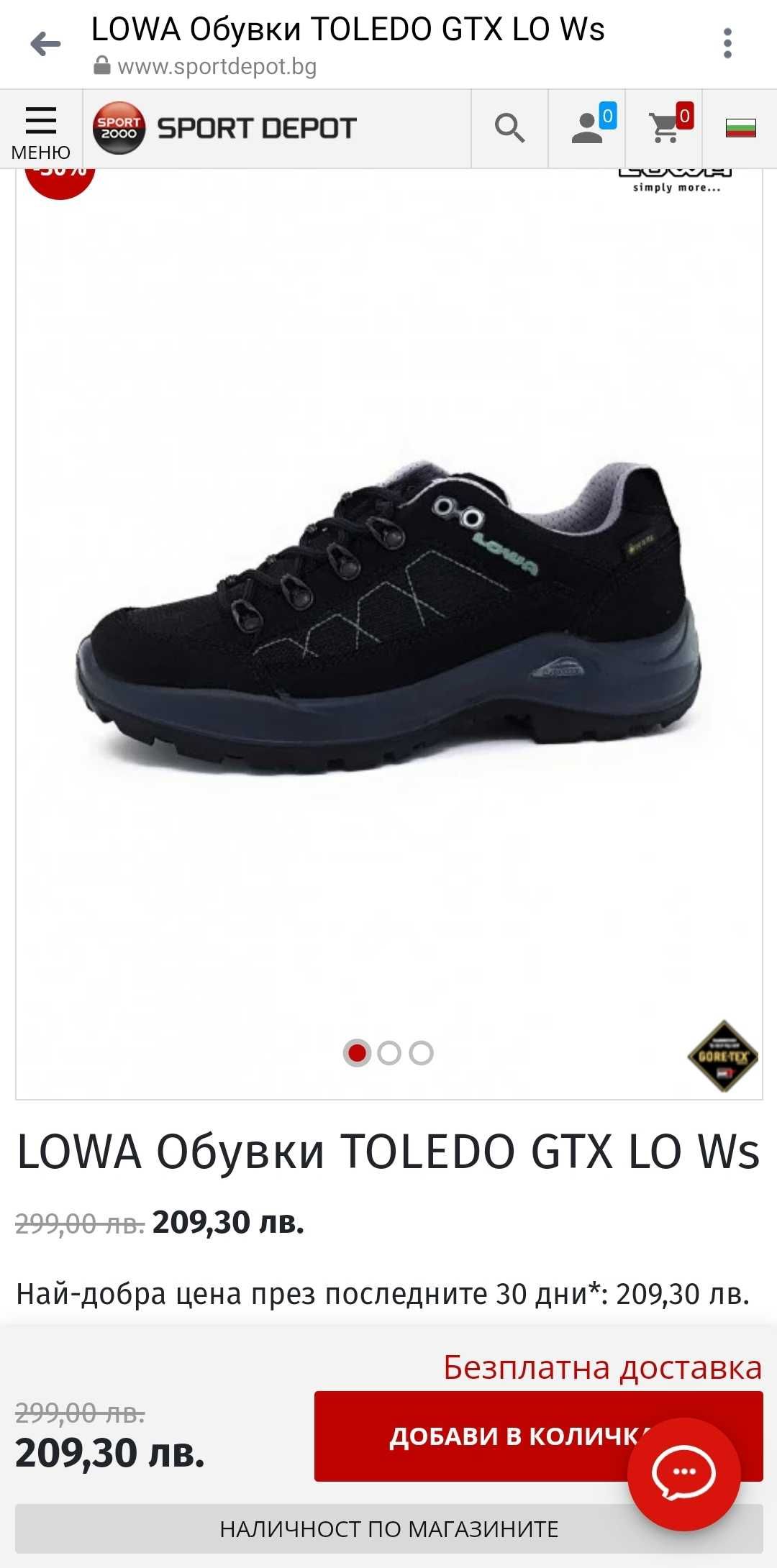 Обувки LOWA Toledo GTX Lo Ws