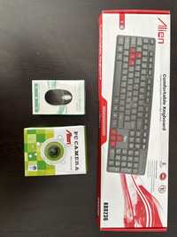 Set PC- Tastatura USB, camera si mouse optic-usb