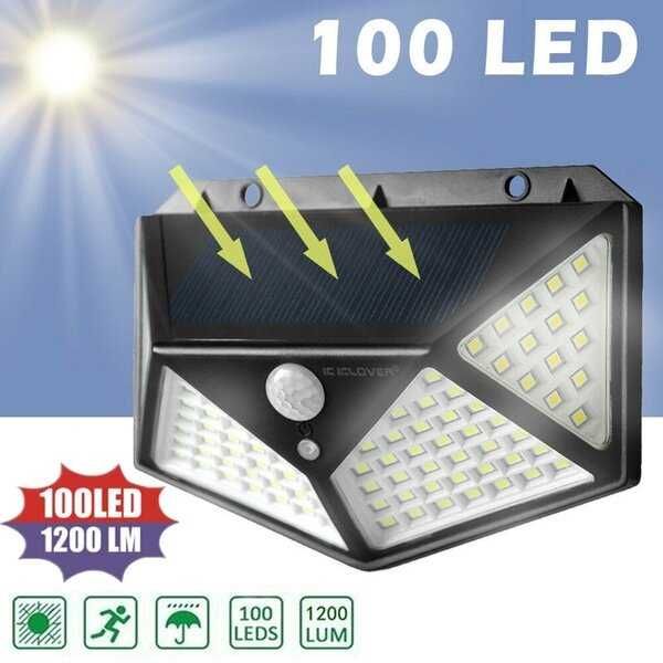 Соларна LED лампа 100LED диода, IP65 Водоустойчива