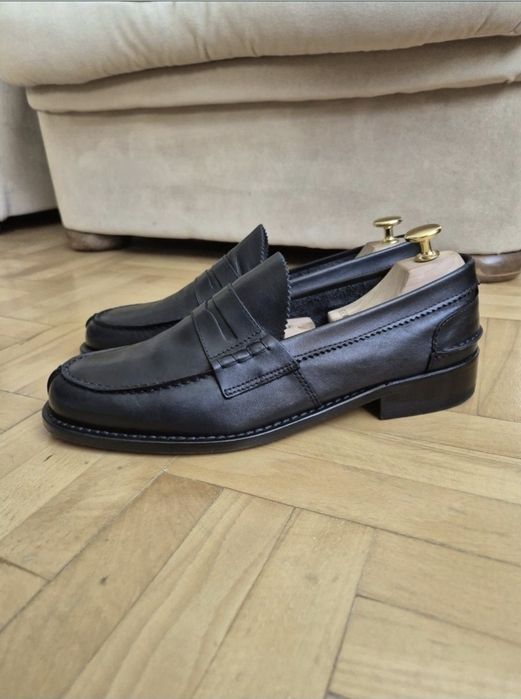 Pantofi de lux Handmade, Saxone of Scotland Arran Loafers - 42