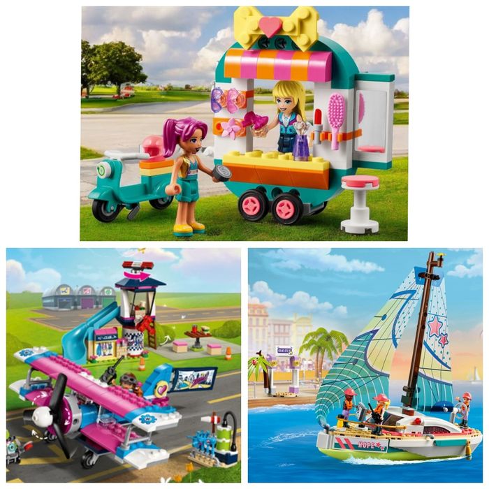 Lego Friends Мобилен бутик/Полет над Хартлейк/Платноходно приключение