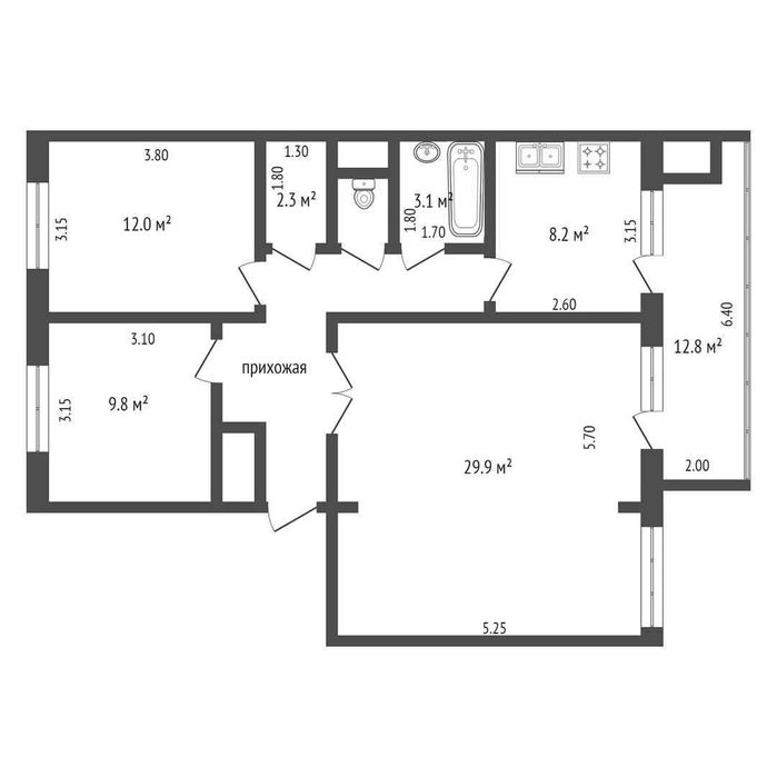 Шайхантахур Ц-11, центр города 4/3/4 без ремонта 92 кв.м.=