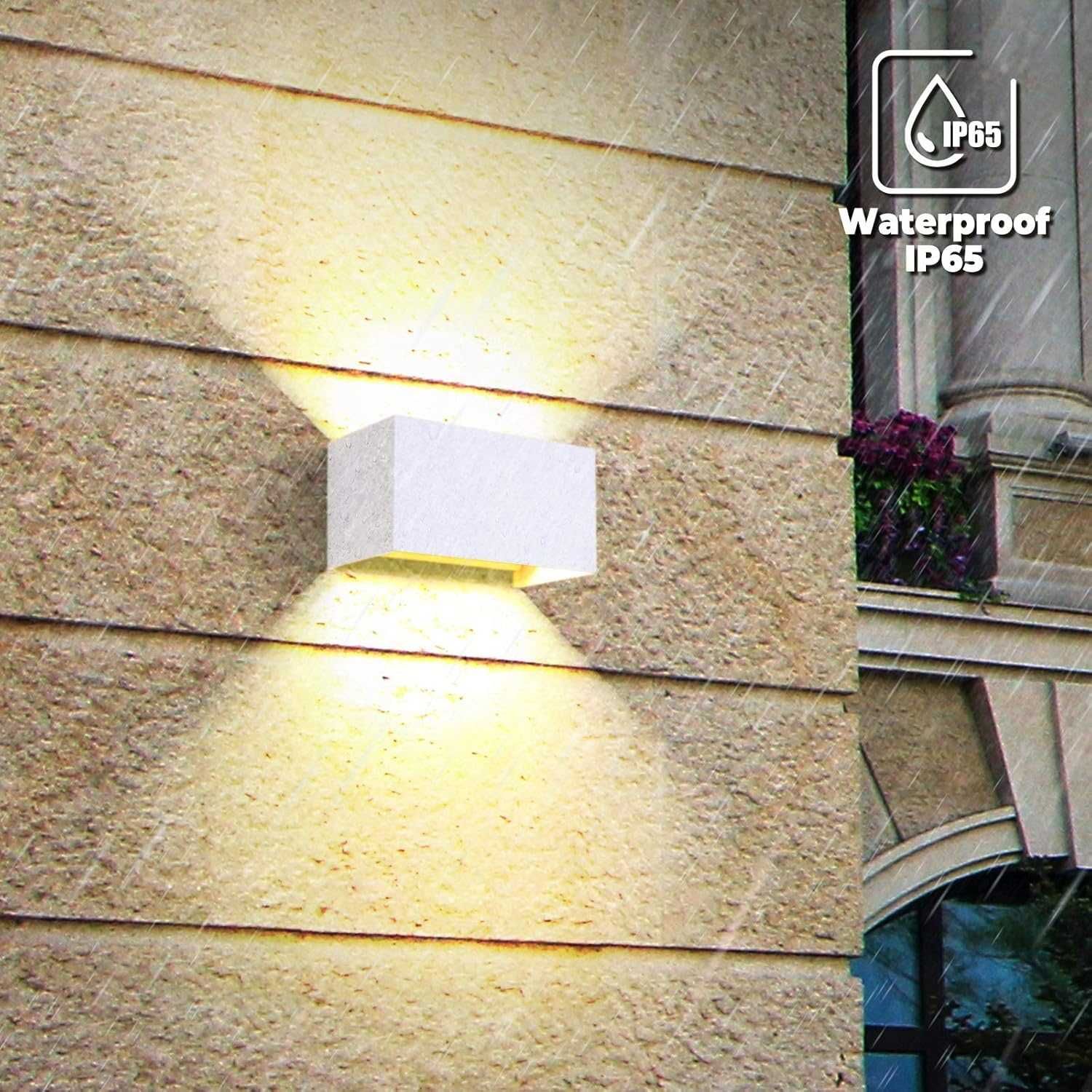 НОВА! LED Външна лампа с двойно осветяване, IP65, 24W бяла/сива