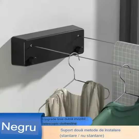 Sfoară de rufe retractabilă ALQUALITY® pentru interior