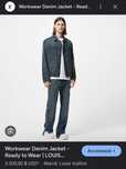 L-XXL Compleu de blug Louis Vuitton Carpenter Wotkwear Denim Monogram