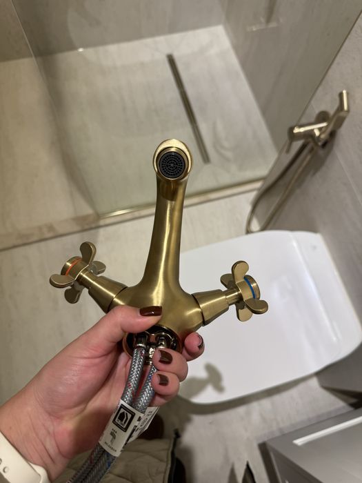 Baterie lavoar RUNSKÄR, alamă – nouă, IKEA