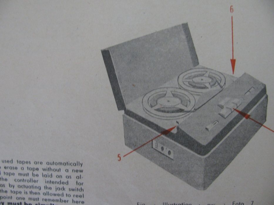 RFT BG23 - 2 Лампов Магнетофон 1961год. Книжка с инструкции и ТТД