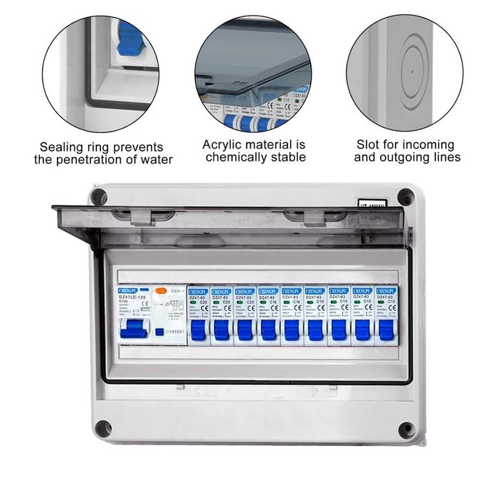 REDUS de la 300RON, Panou distributie cu 12 module+ sigurante, 100A