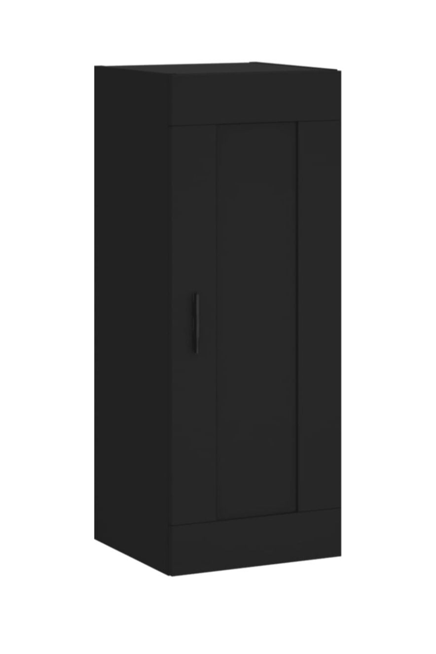 dulap de perete, negru, 34,5x34x90 cm, lemn prelucrat