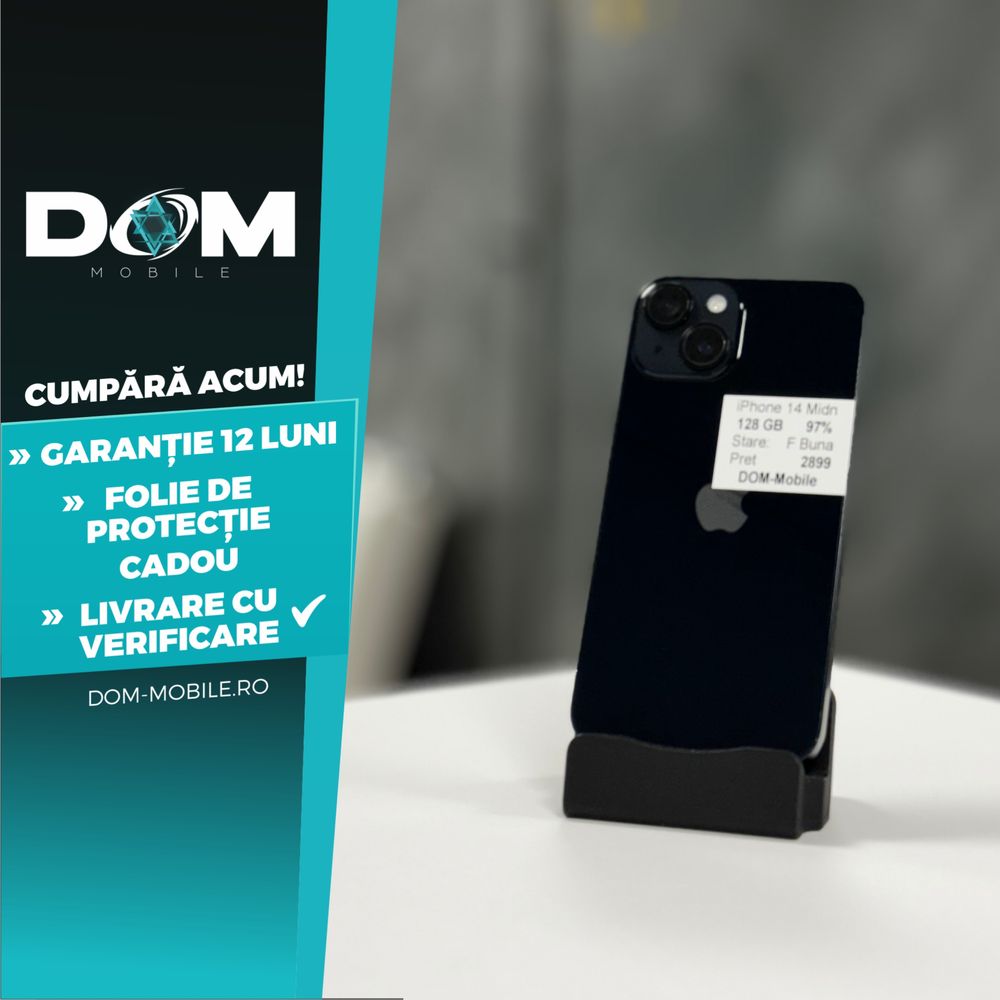 iPhone 14 Midnight 128 GB 97%  • Garantie -DOM Mobile#19