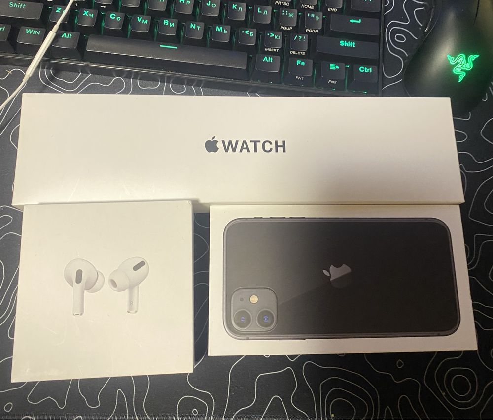 Обменяю iphone 11, apple watch, air pods pro