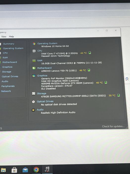 Lenovo Gaming• procesor i7• Display 4K• Gtx 4Gb• 16gb ram• 512 SSD
