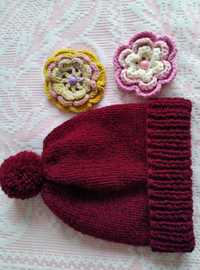 Зимна шапка  ръчно плетена