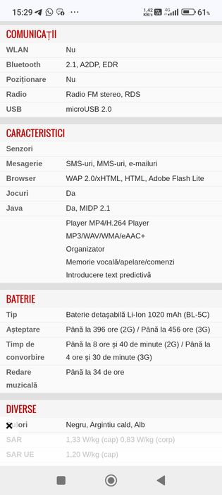 Telefon Nokia C 2, ca nou