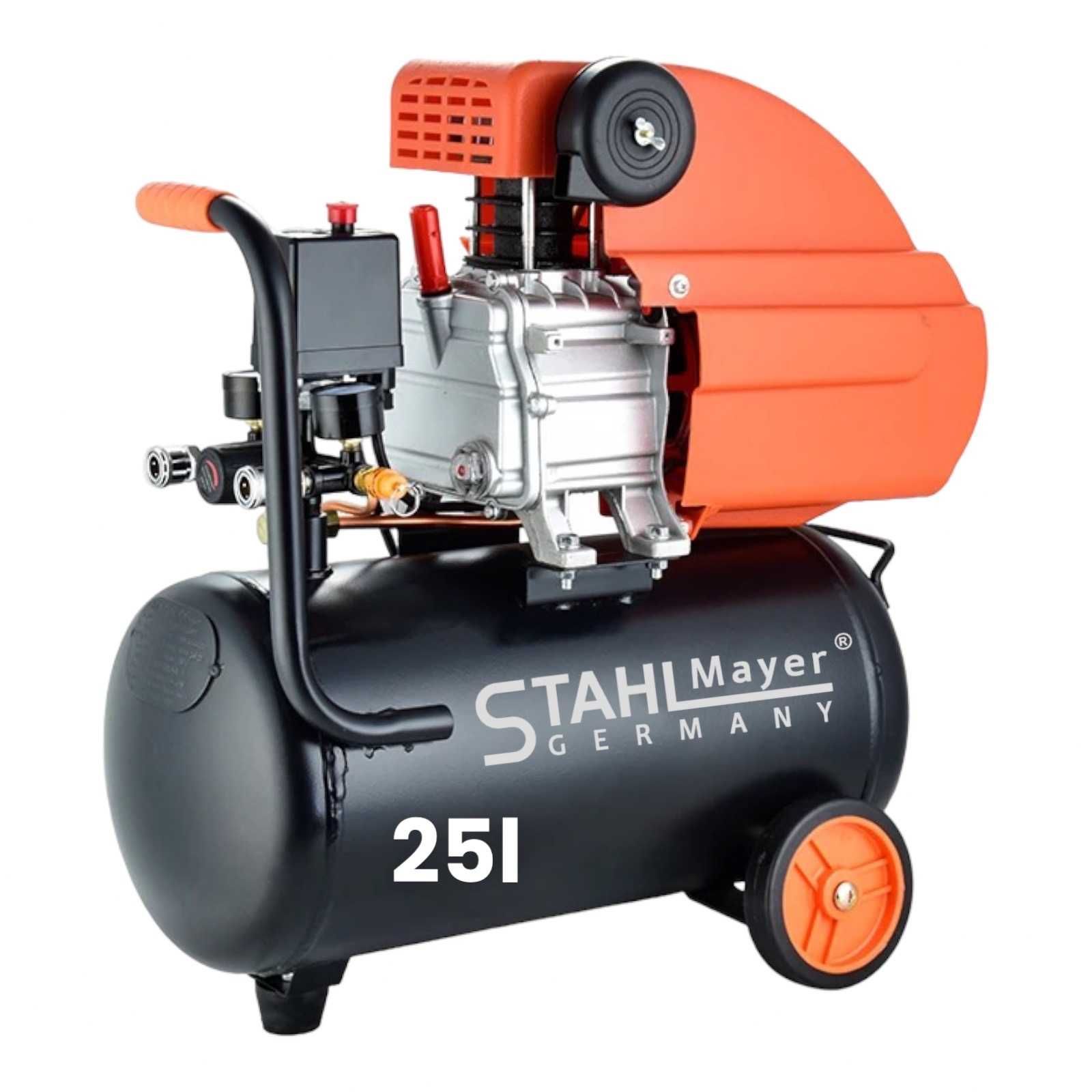 Немски Монофазен компресор STAHLMAYER , 1500 W, 25 л