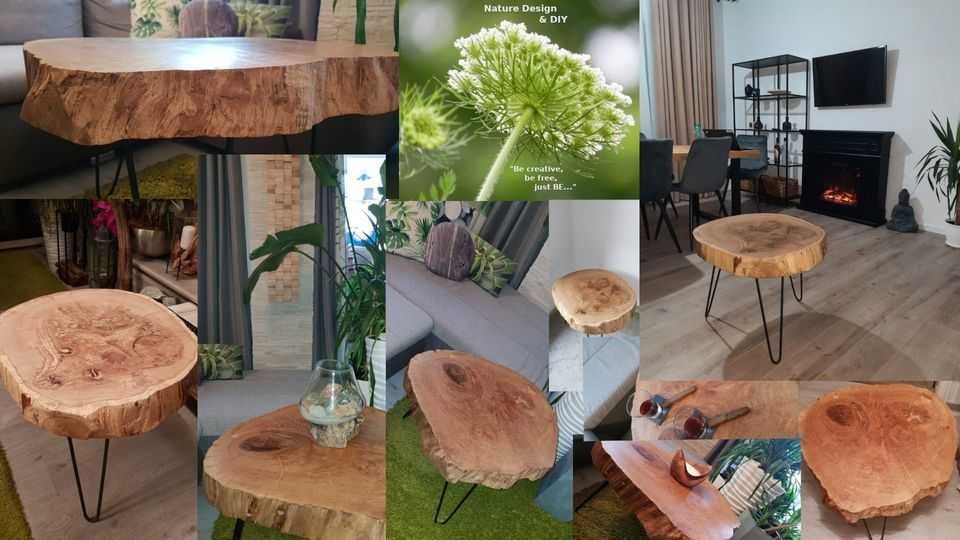 NOU - Mese cafea / living din lemn masiv (handmade)
