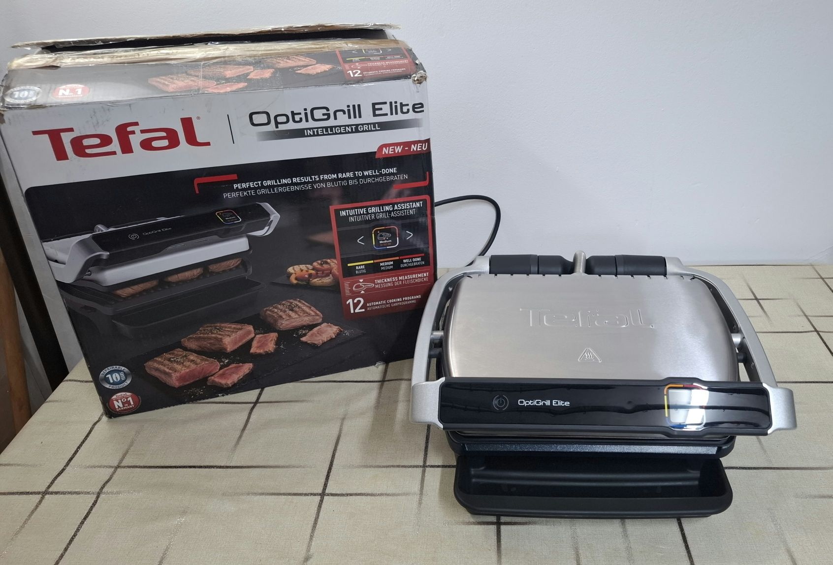Грил/Тостер/ Контактна скара Tefal OptiGrill Elite GC750D16/2000W