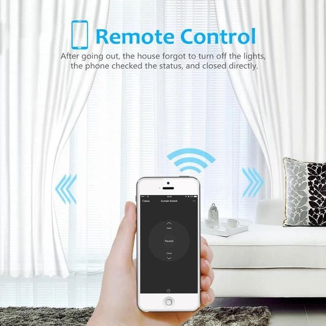 MOES ZigBee, Wi-fi ключ за ролетни  щори, бял стъклен