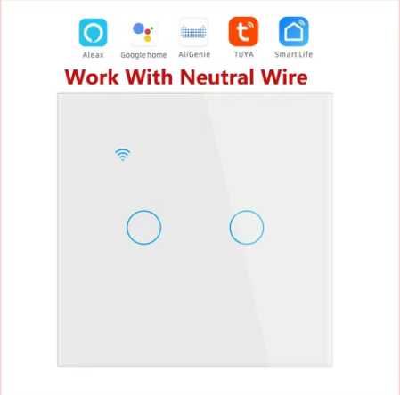 8 buc X Intrerupator smart / inteligent, Wi-Fi, control Tuya, 10A, alb