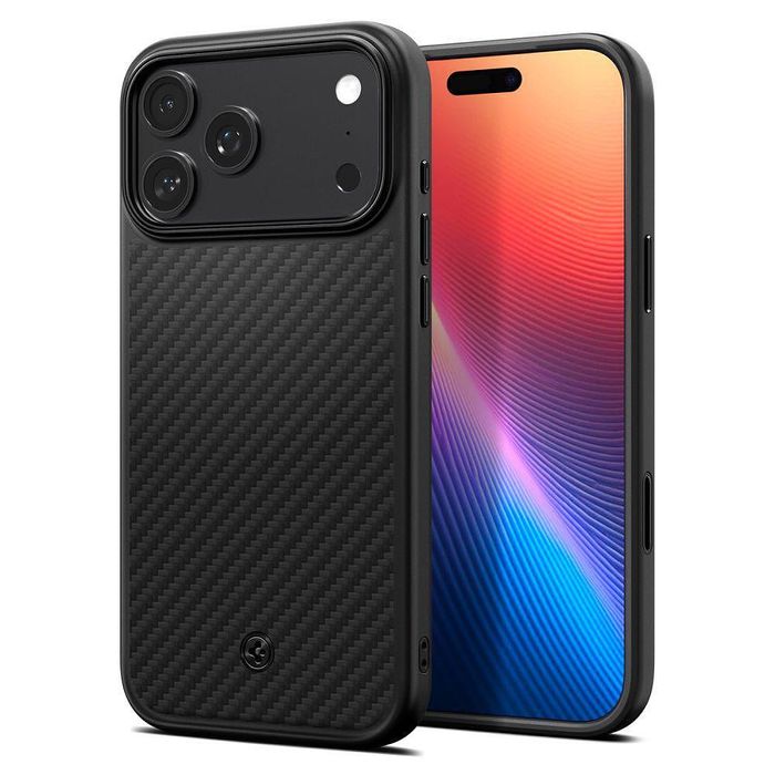 Калъф spigen enzo aramid "t" magsafe за iphone 17 pro в черен цвят