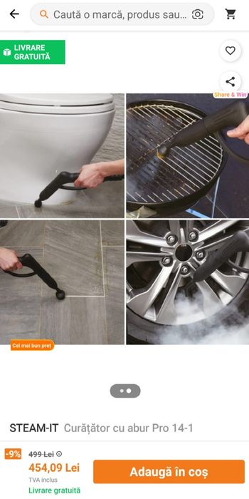 Apart de curatat cu abur Steam IT  PRO 14-1