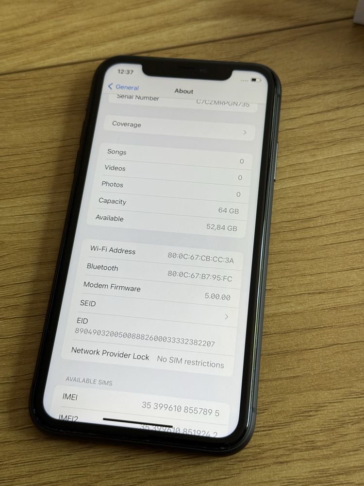 Бартер iphone 11 64gb 91% черен