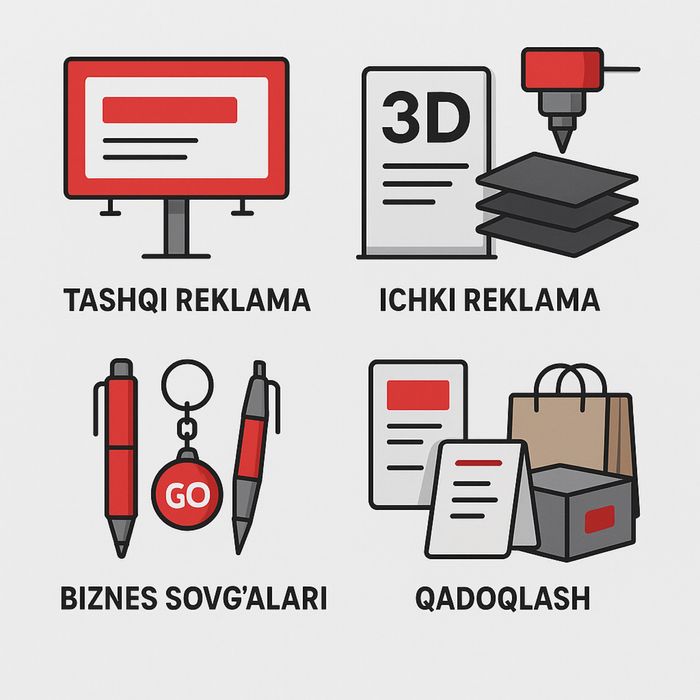 Reklama xizmati barcha yo’nalishi