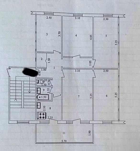 Квартира 5/2/5 
Юнусабад 15 квартал.
.
не торец