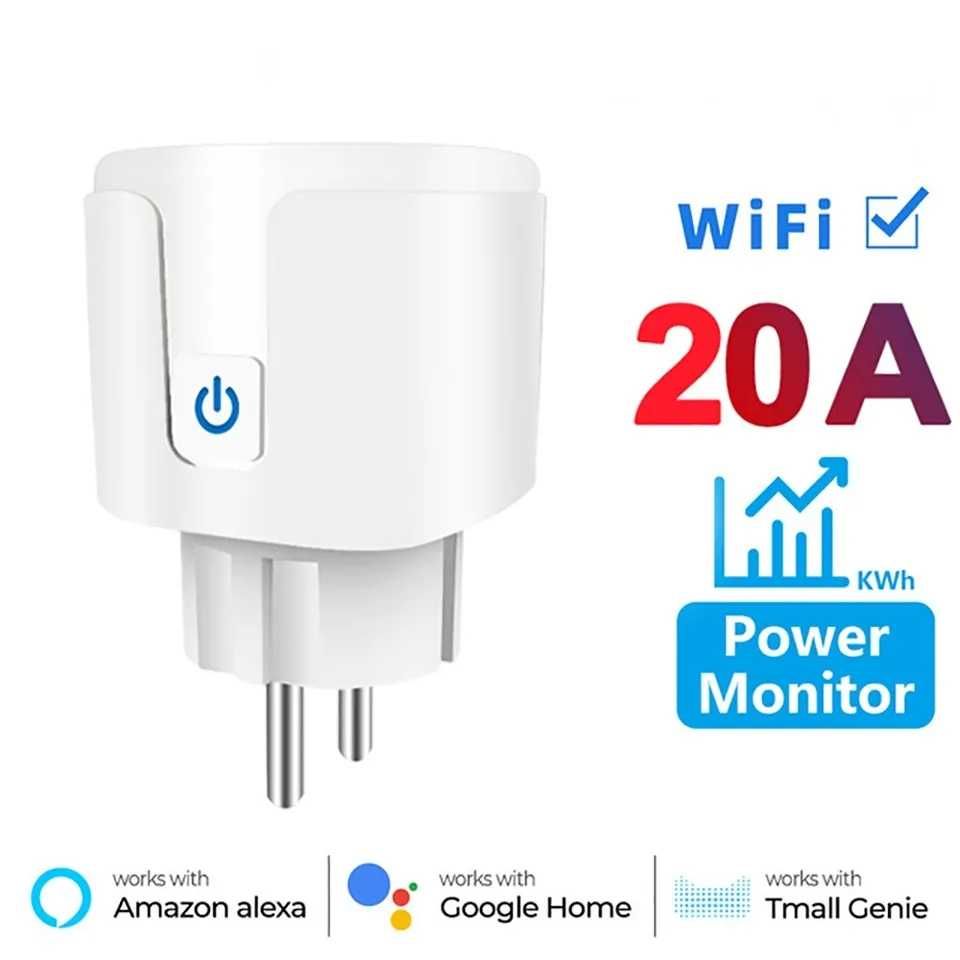 Умен,смарт контакт,Wi-Fi, alexa, smart home, 20 mAh, smart plug google