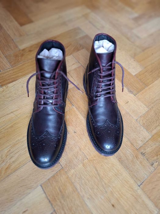 Cizme ghete barbati Massimo Dutti piele naturala, NOI, maro, 41 (27cm)