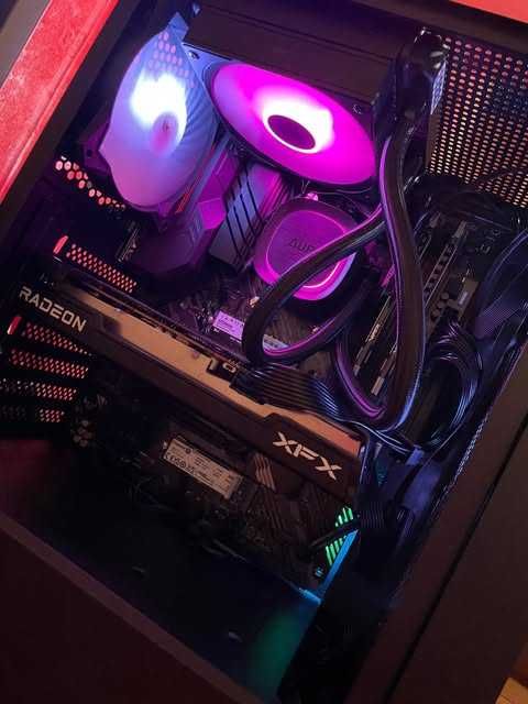 НОВ/гаранция Геймърски компютър – Ryzen 7 5700/RX 6600/16GB/NVMe 1TB